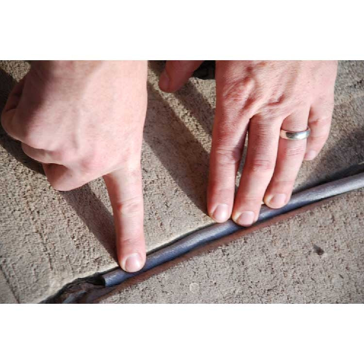 Slab Concrete Crack Repair Caulk - Backer Rod Insertion