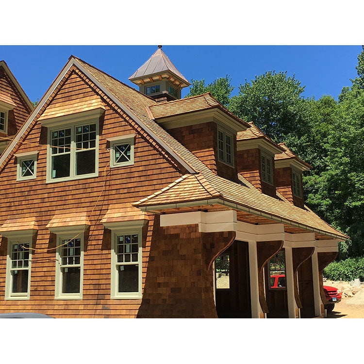 Carriage House Sided with R&R Western Red Cedar Shingles by Stave Lake Cedar.