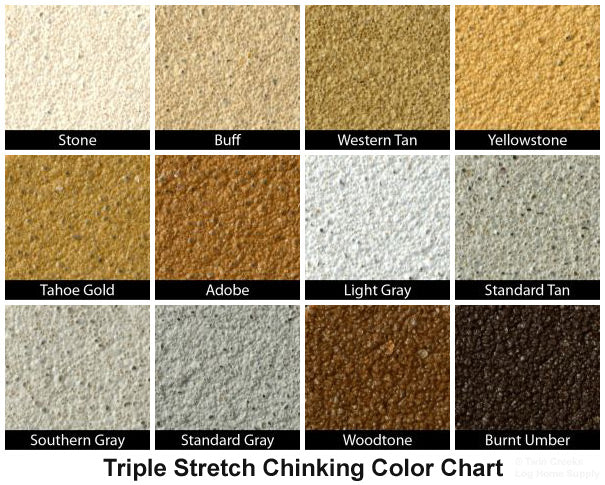 Triple Stretch Chinking Color Chart