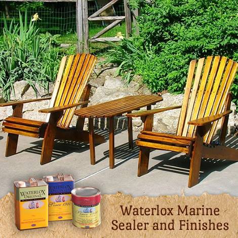 Waterlox Marine Sealer and Finishes - Applied on Deck Chairs