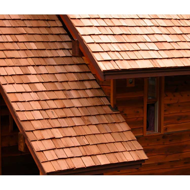 Western Red Cedar Hand-Split Heavy Roof Shakes - Installed