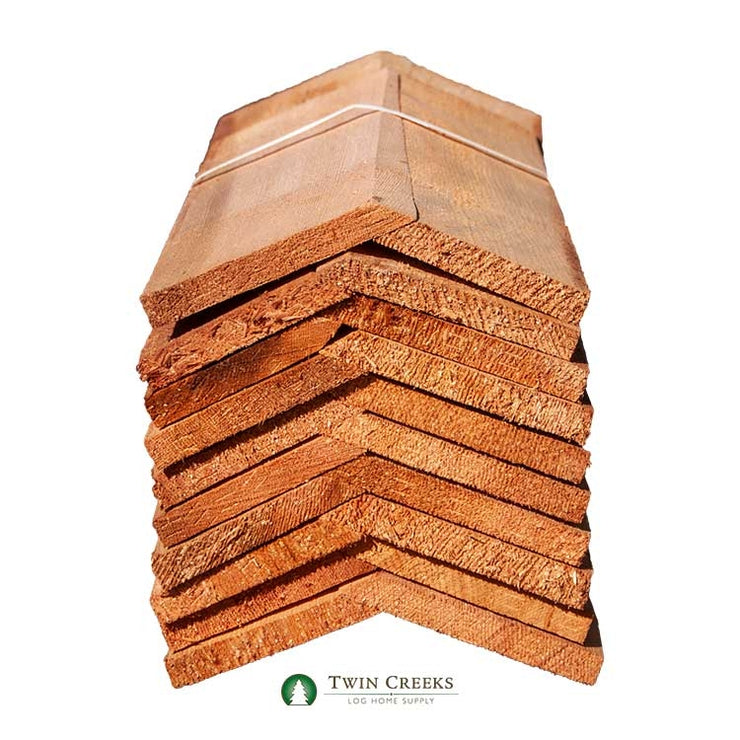 Split Cedar Ridge Bundle #1 Grade Western Red Cedar Hip & Ridge Joints – Twin Creeks Log ...