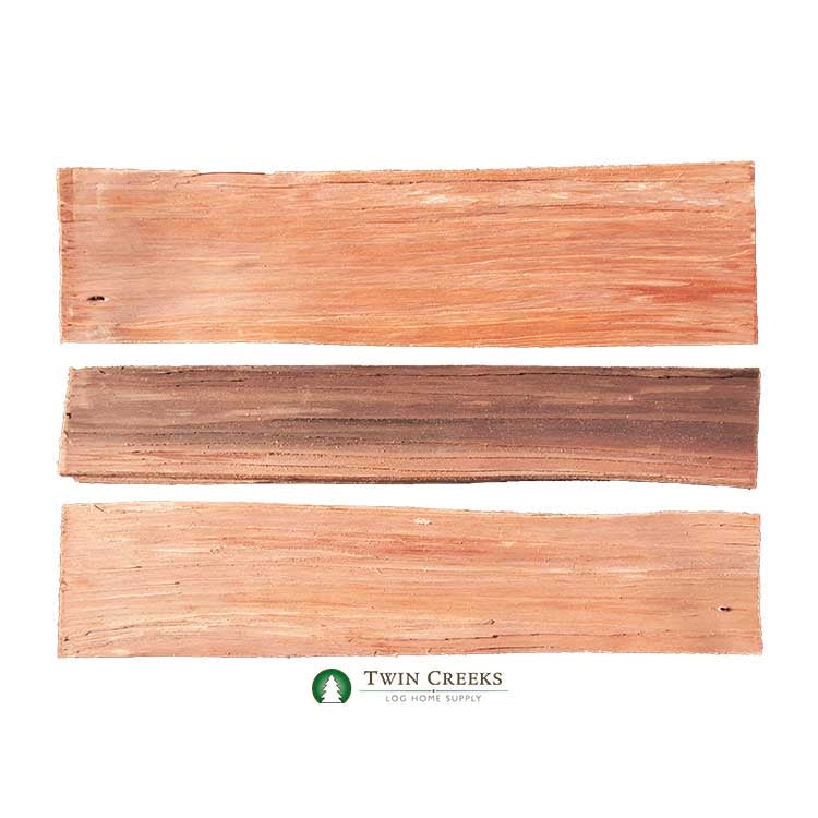 Western Red Cedar Hand-Split Medium Roof Shakes - Grain Variance