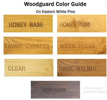 Woodguard Color Chart - On Eastern White Pine
