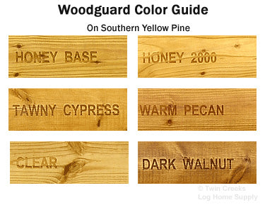 Woodguard Color Chart - On Southern Yellow Pine