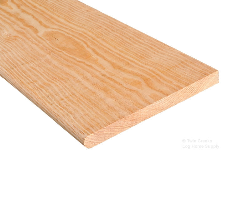 5 4x12 Southern Yellow Pine Bullnose Stair Tread